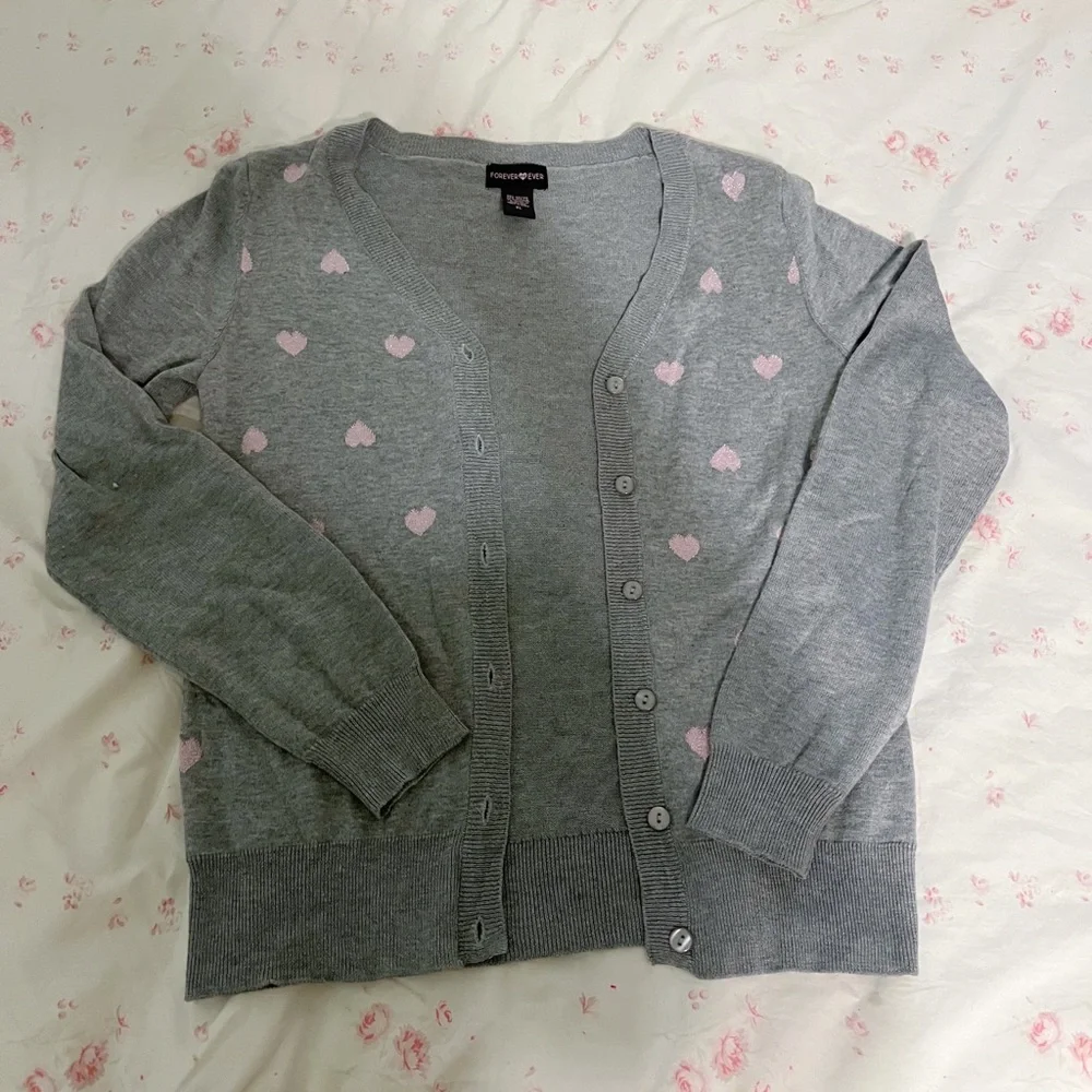 Pink Heart Cardigan - Picture 2 of 6